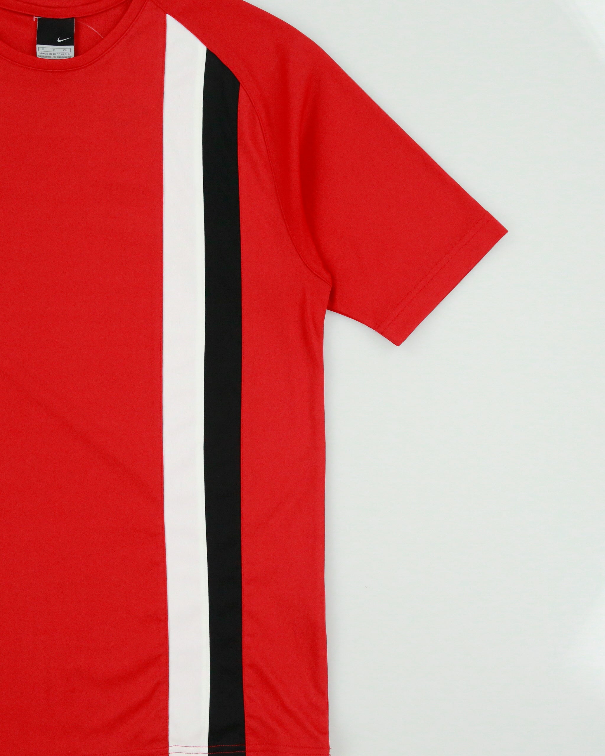 Vintage Y2K 00s Nike Football Striped Crewneck T-Shirt - S