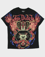 Vintage Von Dutch Heavyweight Cobra Panther AOP Crewneck T-Shirt - XL