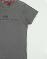 Vintage Y2K 00s Parasuco Grey Khaki Heavyweight Logo Crewneck T-Shirt - M