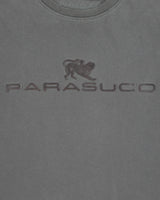 Vintage Y2K 00s Parasuco Grey Khaki Heavyweight Logo Crewneck T-Shirt - M