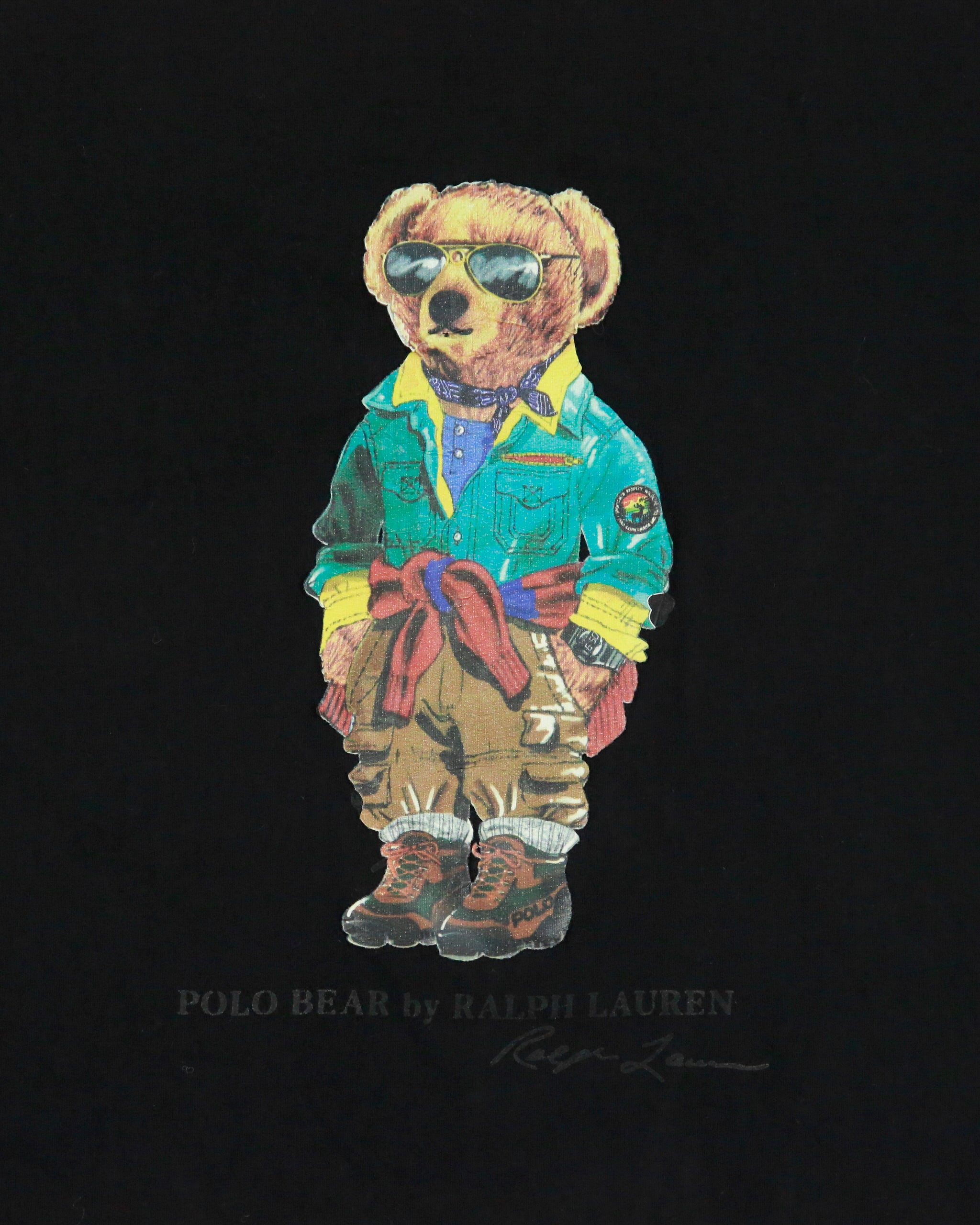 Vintage Polo Bear Ralph Lauren Outdoors Bear Heavyweight Single Stitch Crewneck T-Shirt - M