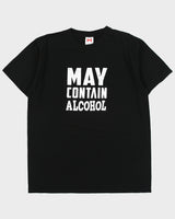 Vintage Y2K 00s Novelty 'May Contain Alcohol' Heavyweight Crewneck T-Shirt - XL