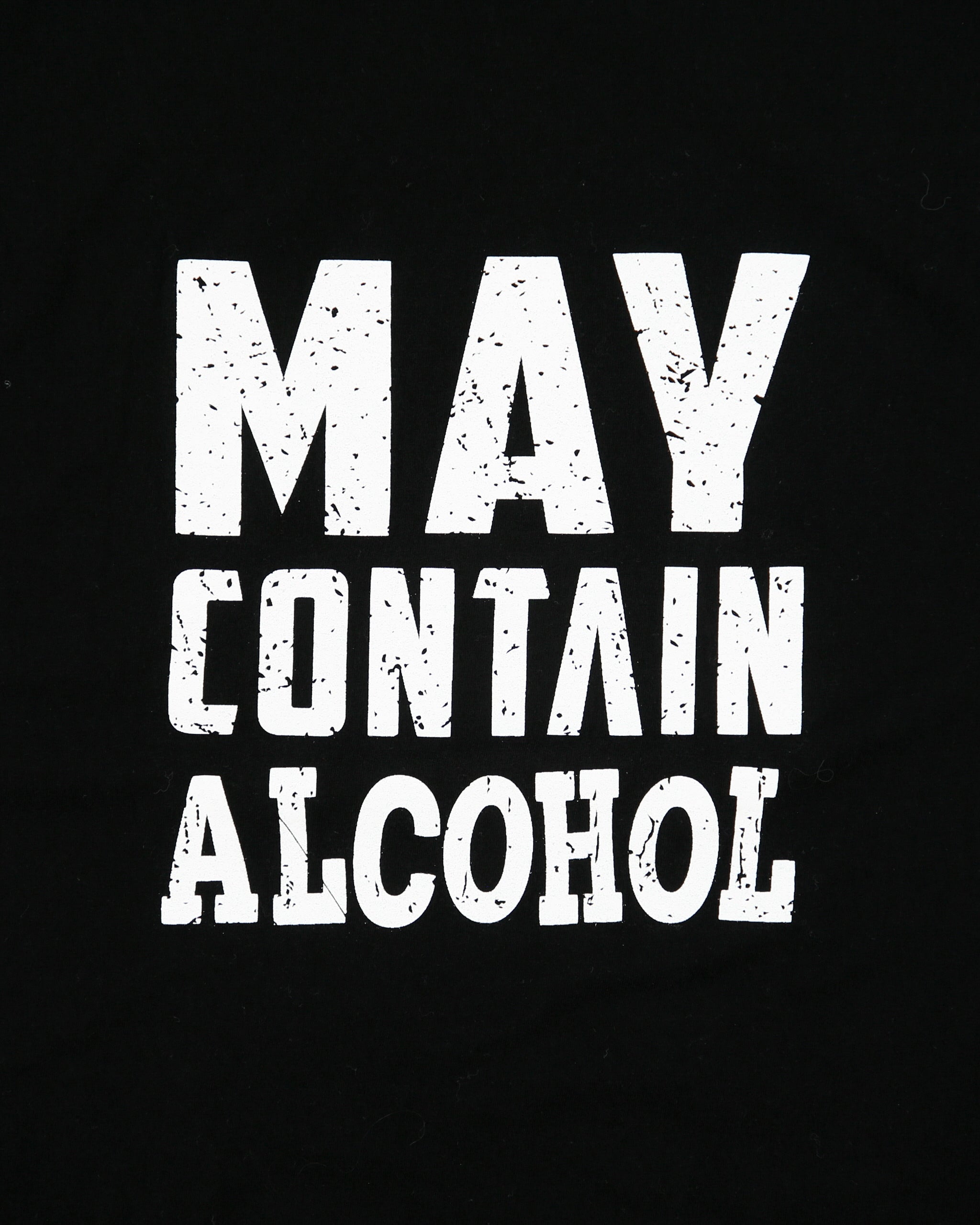 Vintage Y2K 00s Novelty 'May Contain Alcohol' Heavyweight Crewneck T-Shirt - XL