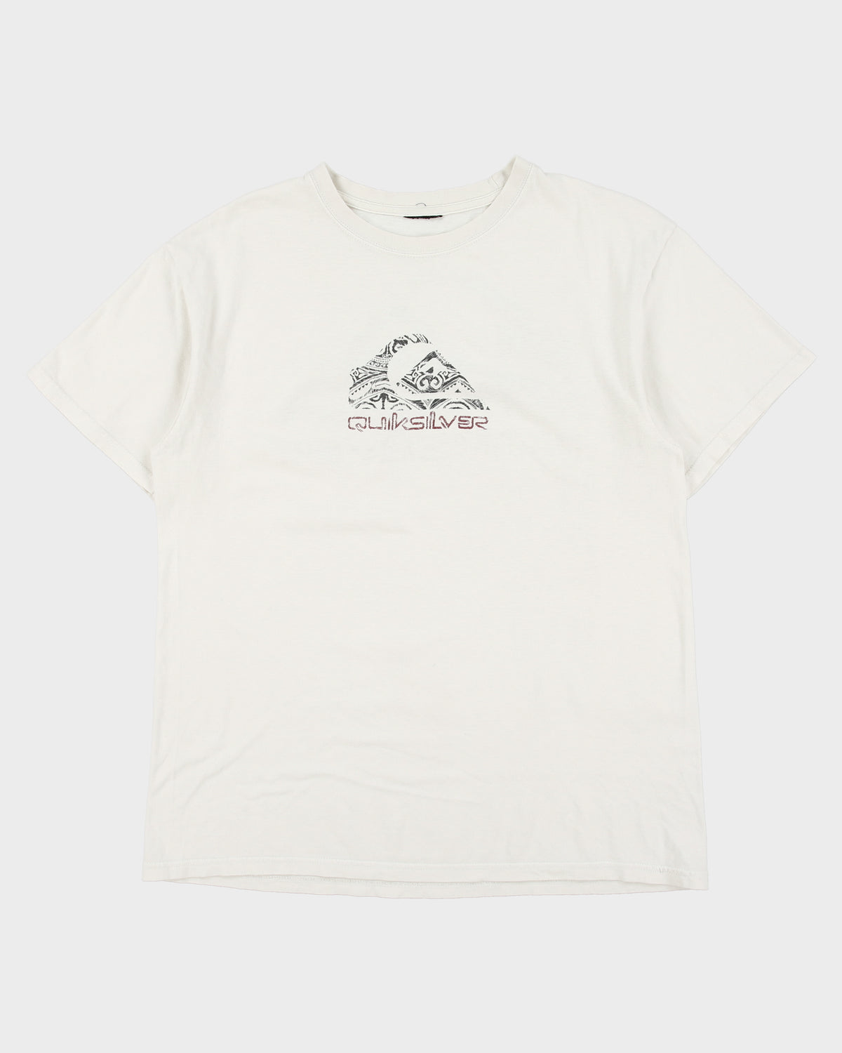 Vintage Y2K 00s Quiksilver Heavyweight Logo Crewneck T-Shirt - M