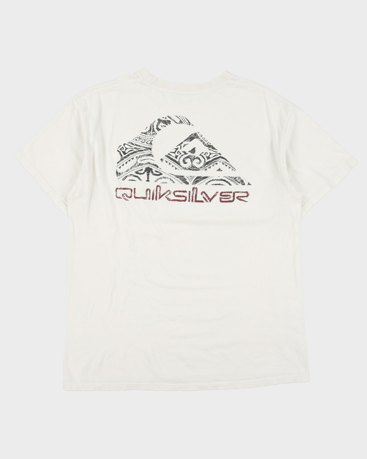 Vintage Y2K 00s Quiksilver Heavyweight Logo Crewneck T-Shirt - M