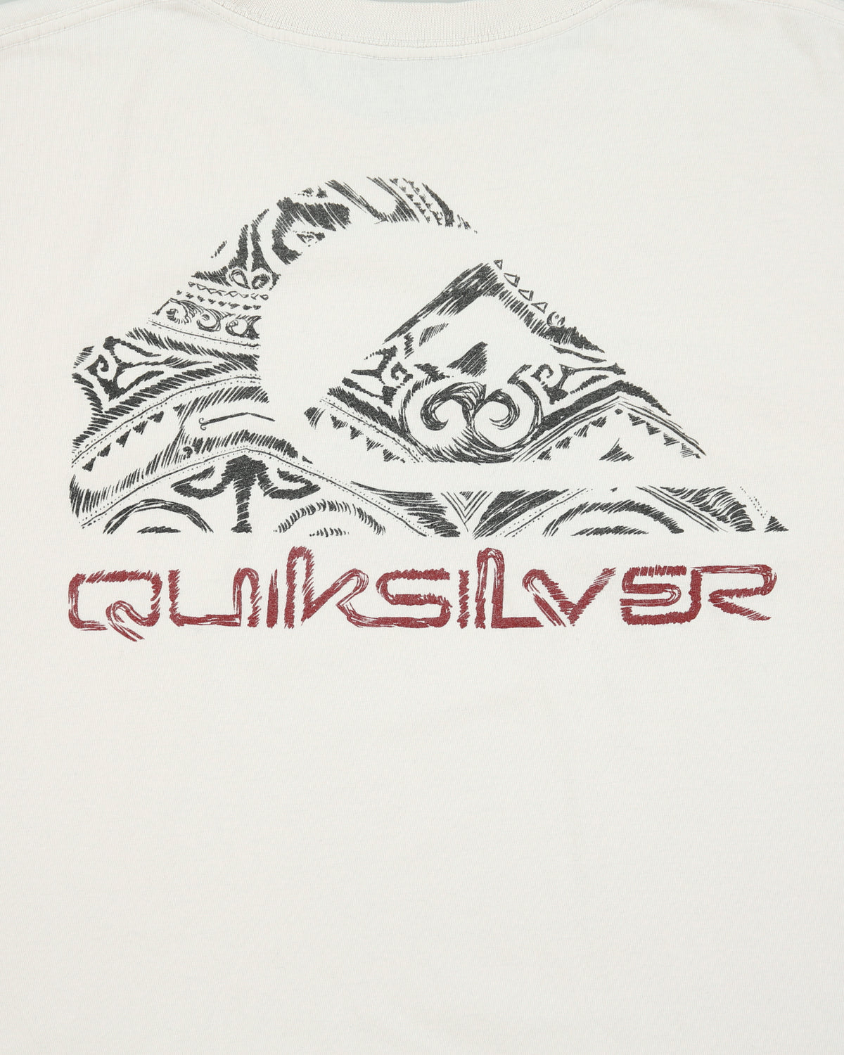 Vintage Y2K 00s Quiksilver Heavyweight Logo Crewneck T-Shirt - M