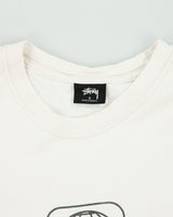 Vintage Stussy Worldwide Box Logo Distressed Heavyweight Crewneck T-Shirt - S