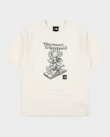 The North Face Cream Disconnect To Reconnect Oversized Ultra Heavyweight Crewneck T-Shirt - XS