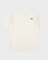 The North Face Cream Disconnect To Reconnect Oversized Ultra Heavyweight Crewneck T-Shirt - XS