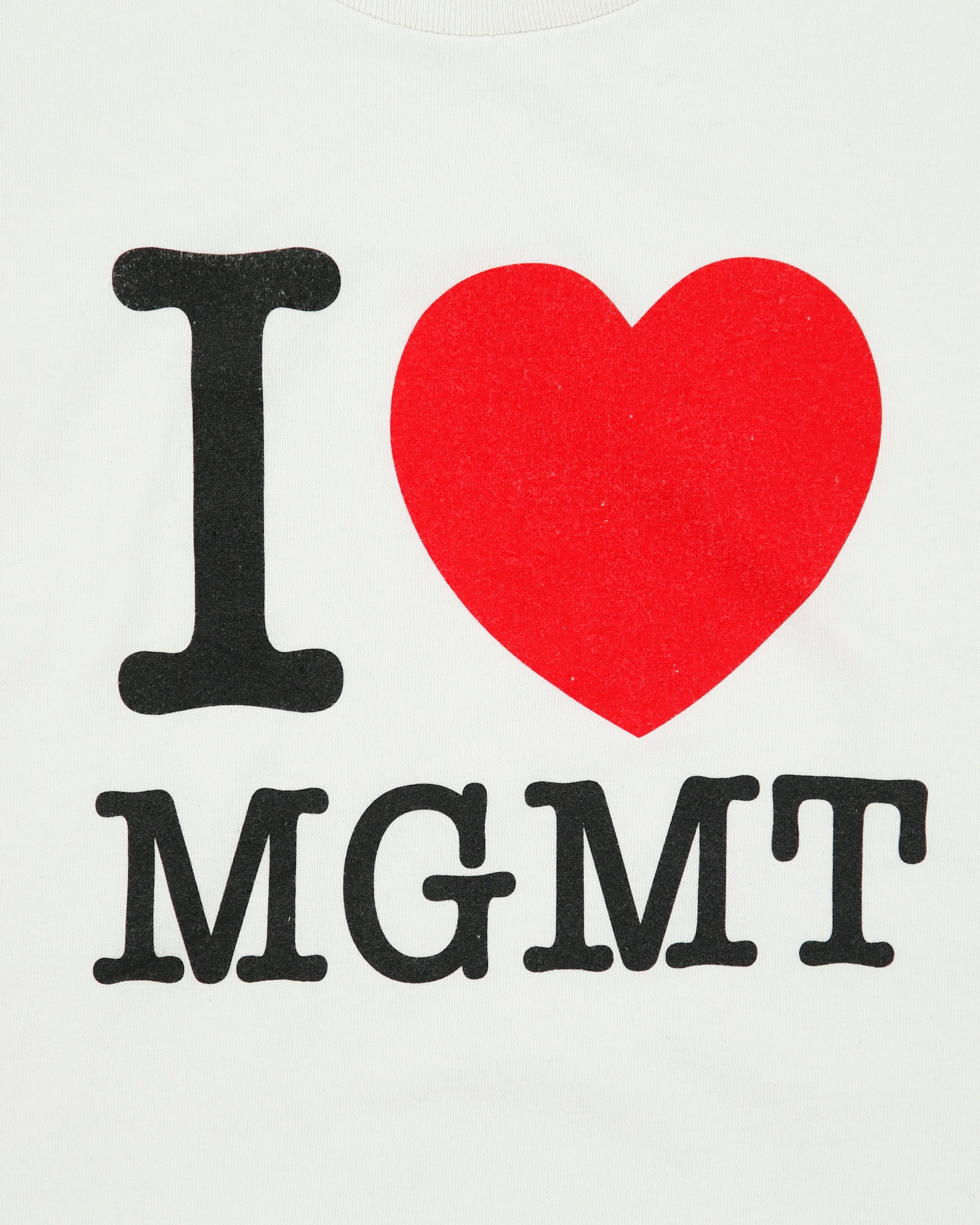 Vintage I LOVE MGMT Heavyweight Crewneck T-Shirt - L