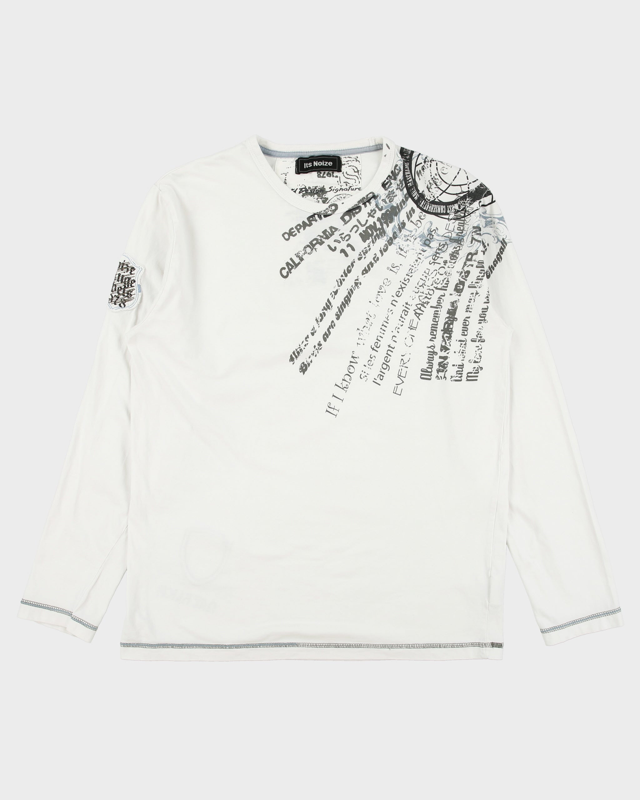 Vintage Y2K 00s Its Noize Heavyweight Long Sleeve Crewneck T-Shirt - M
