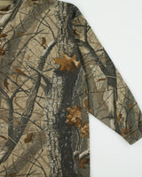 Vintage Y2K 00s Duxbak Heavyweight Real Tree Camo Long Sleeve Crewneck Henley T-Shirt - XXL