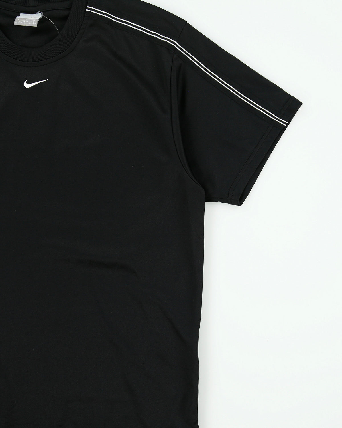 Vintage Y2K 00s Nike Centre Swoosh Crewneck Tape T-Shirt - S