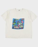 Vintage 1990s Make The World Go Pump Heavyweight Single Stitch Boxy Crewneck T-Shirt - M