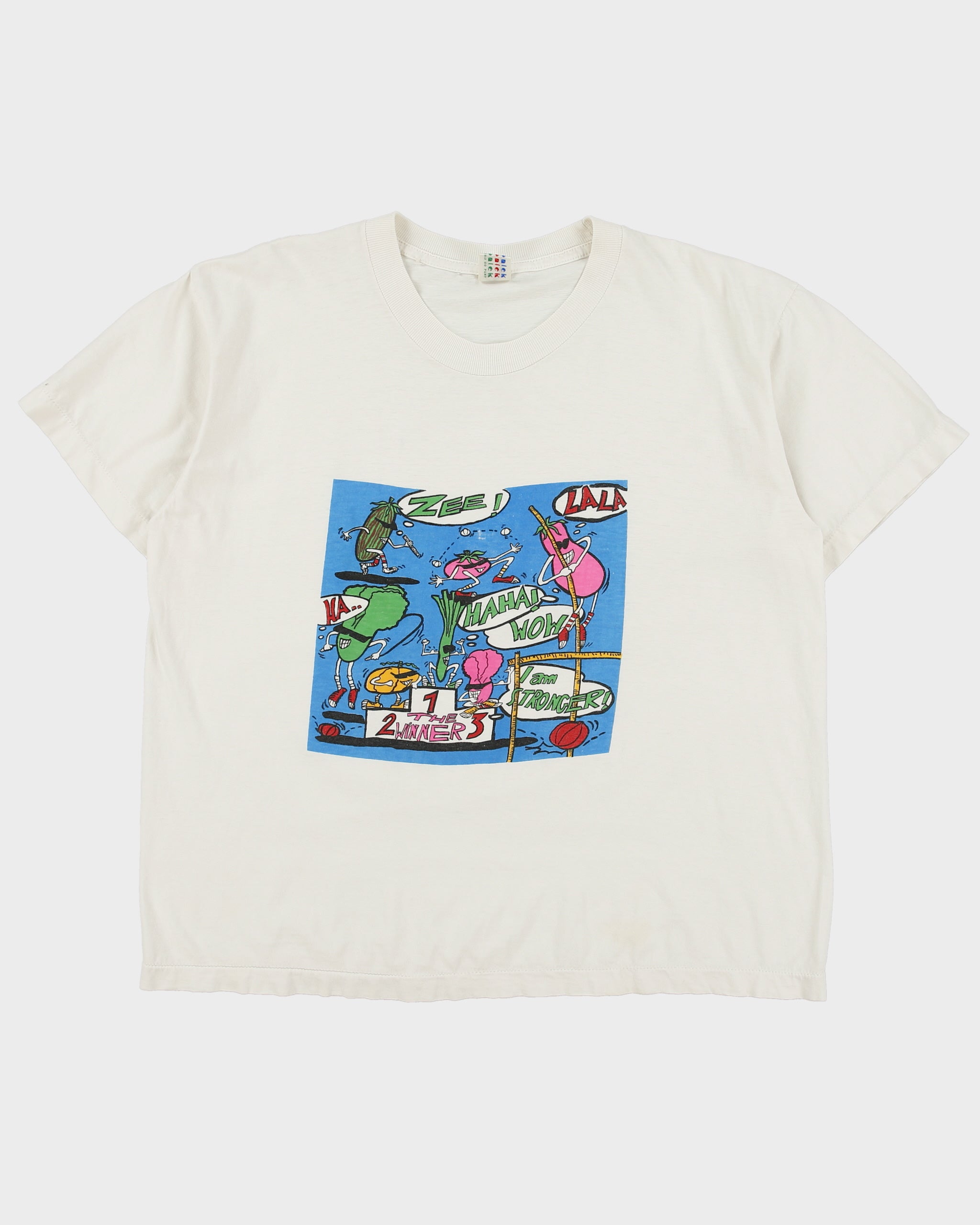 Vintage 1990s Make The World Go Pump Heavyweight Single Stitch Boxy Crewneck T-Shirt - M