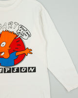 Vintage 1990s Bart Simpson Don't Have A Cow Man Heavyweight Long Sleeve Crewneck T-Shirt - M