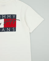 Vintage 1990s Tommy Jeans Heavyweight Made In USA Crewneck T-Shirt - M