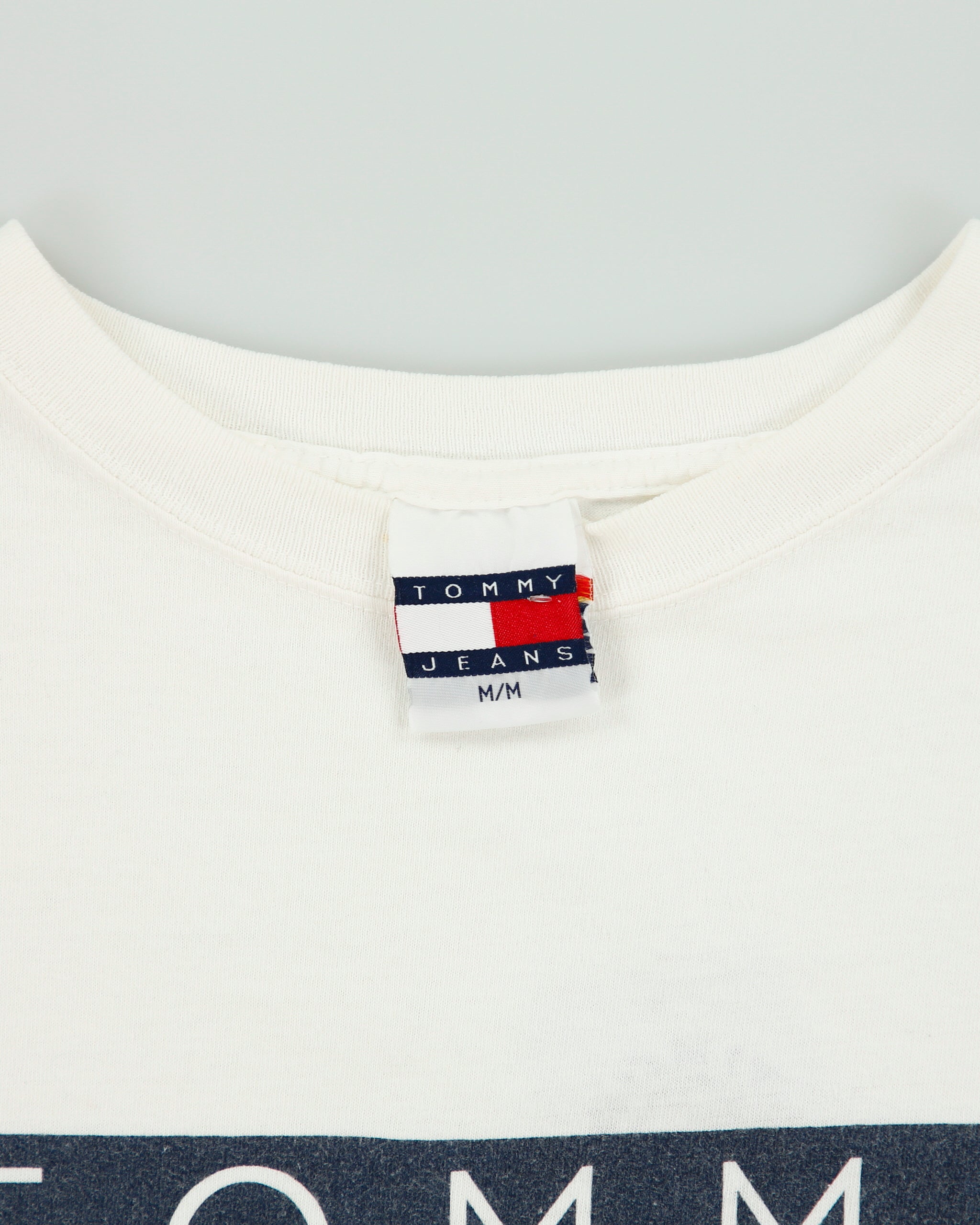 Vintage 1990s Tommy Jeans Heavyweight Made In USA Crewneck T-Shirt - M