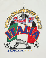 Vintage 1998 World Cup Team Italia Heavyweight Crewneck Football T-Shirt - L