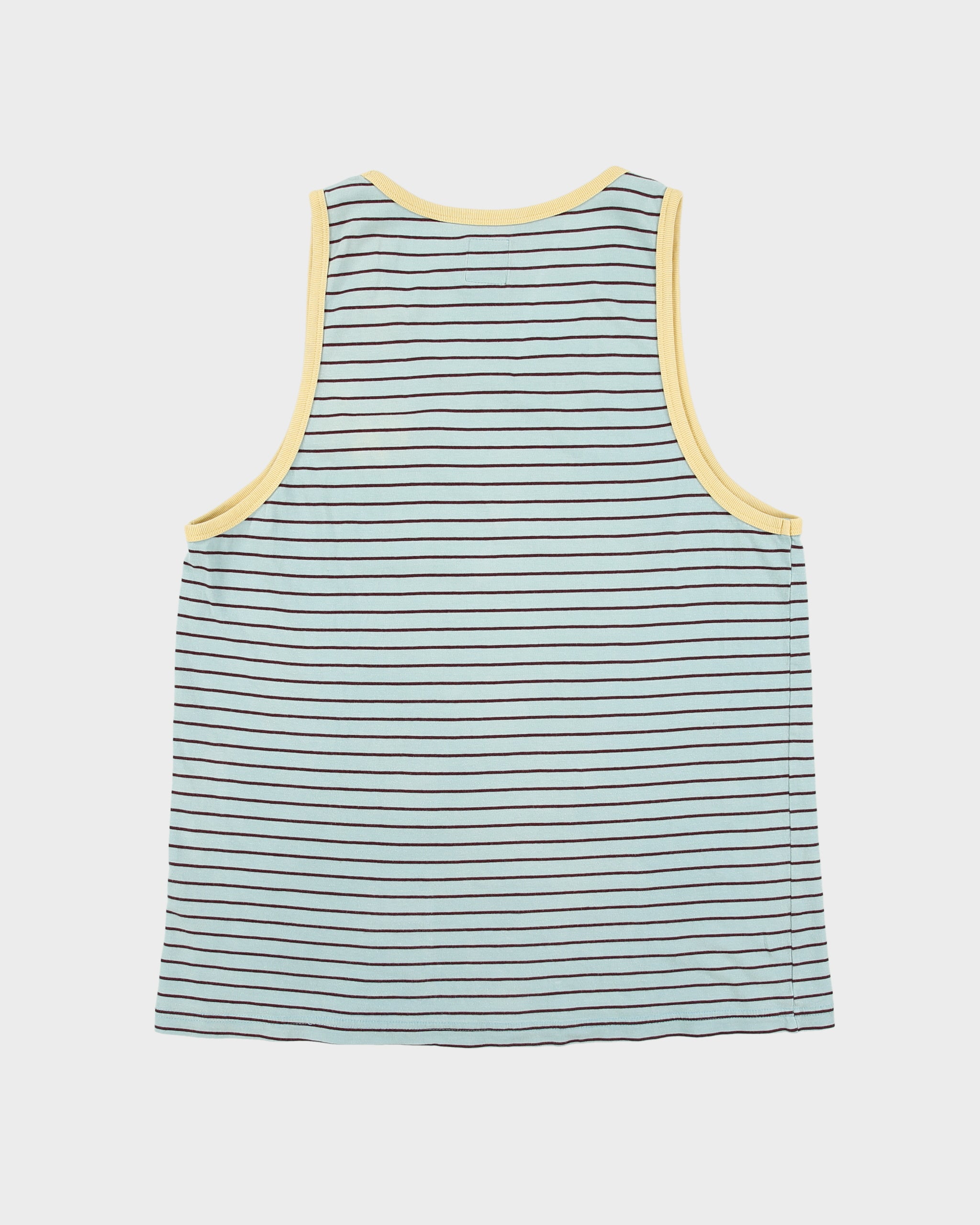 Vintage Stussy Striped Tank Top Pocket Vest - M