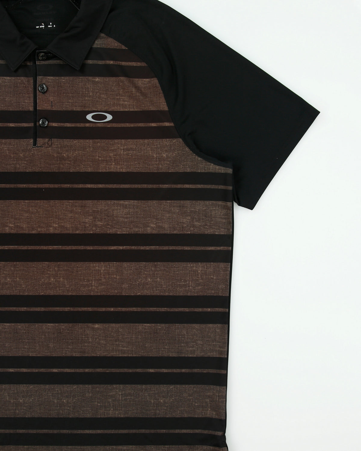 Vintage Oakley Striped O Logo Regular Fit Short Sleeve Polo Shirt - XL
