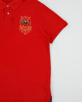 Vintage Polo Ralph Lauren Triple Big Pony Custom Slim Fit Short Sleeve Polo Shirt - XL