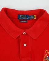 Vintage Polo Ralph Lauren Triple Big Pony Custom Slim Fit Short Sleeve Polo Shirt - XL