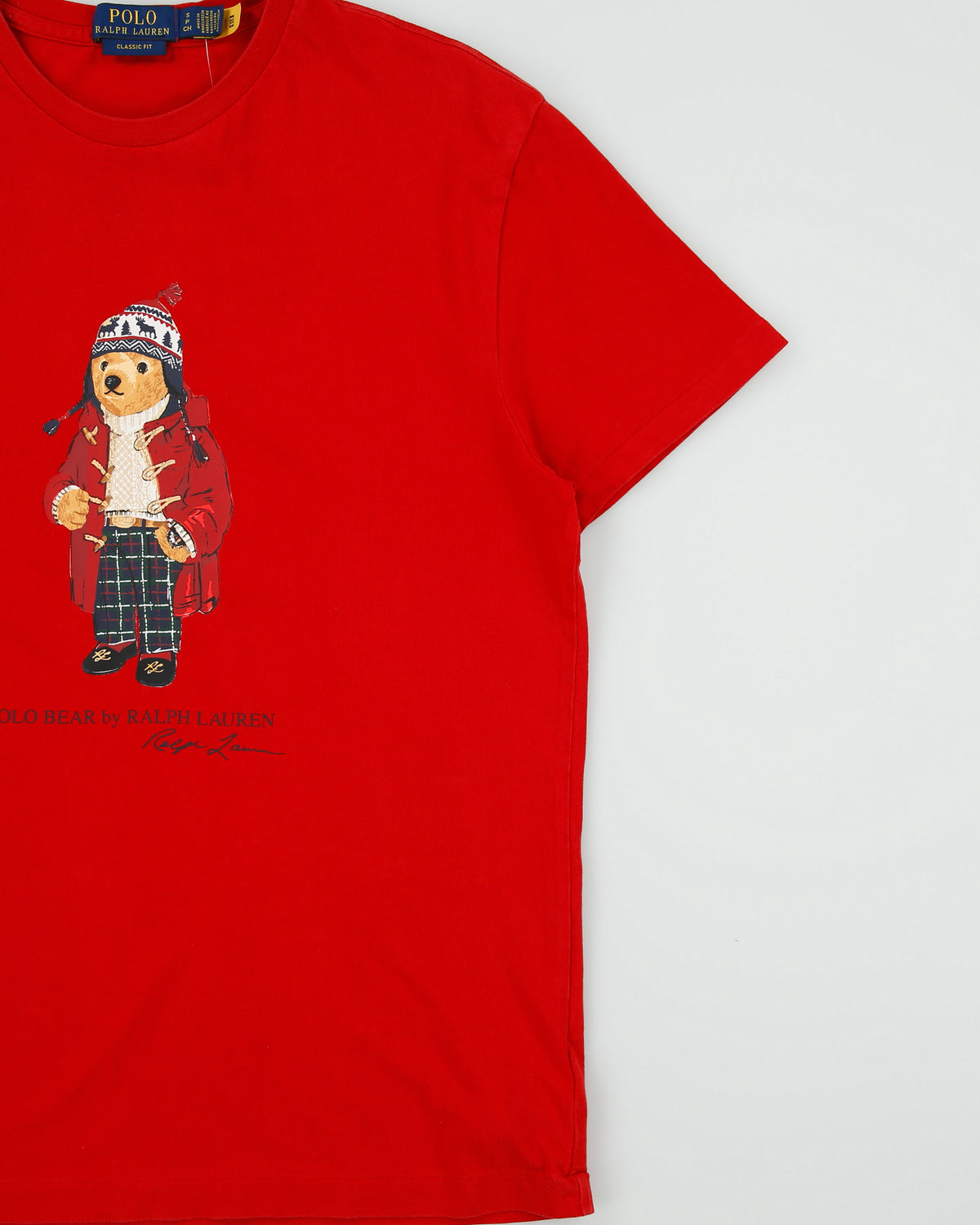 Vintage Polo Bear Ralph Lauren Winter Bear Heavyweight Single Stitch Classic Fit T-Shirt - S