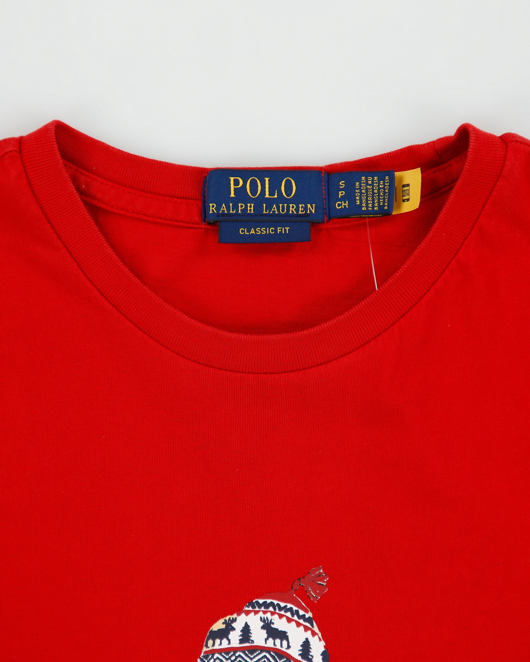 Vintage Polo Bear Ralph Lauren Winter Bear Heavyweight Single Stitch Classic Fit T-Shirt - S