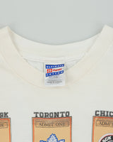 Vintage 1998 NHL Original Six Heavyweight Hanes Ultimate Made In Canada Crewneck T-Shirt - XL