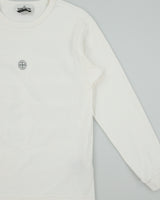 Stone Island Blurred Graphic 5 Heavyweight Single Stitch Loose Fit Long Sleeve Crewneck T-Shirt - S