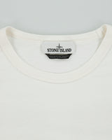 Stone Island Blurred Graphic 5 Heavyweight Single Stitch Loose Fit Long Sleeve Crewneck T-Shirt - S