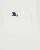 Vintage 1990s Burberry Striped Logo Tipped Short Sleeve Pocket Polo Shirt - L