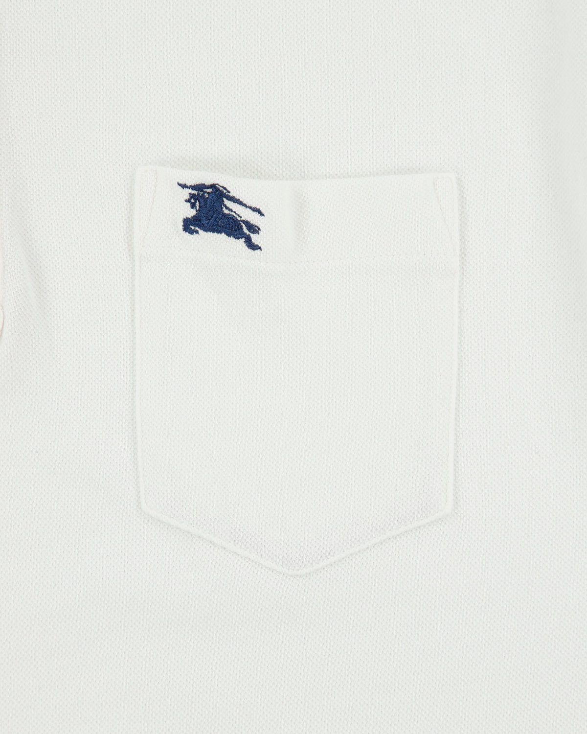 Vintage 1990s Burberry Striped Logo Tipped Short Sleeve Pocket Polo Shirt - L