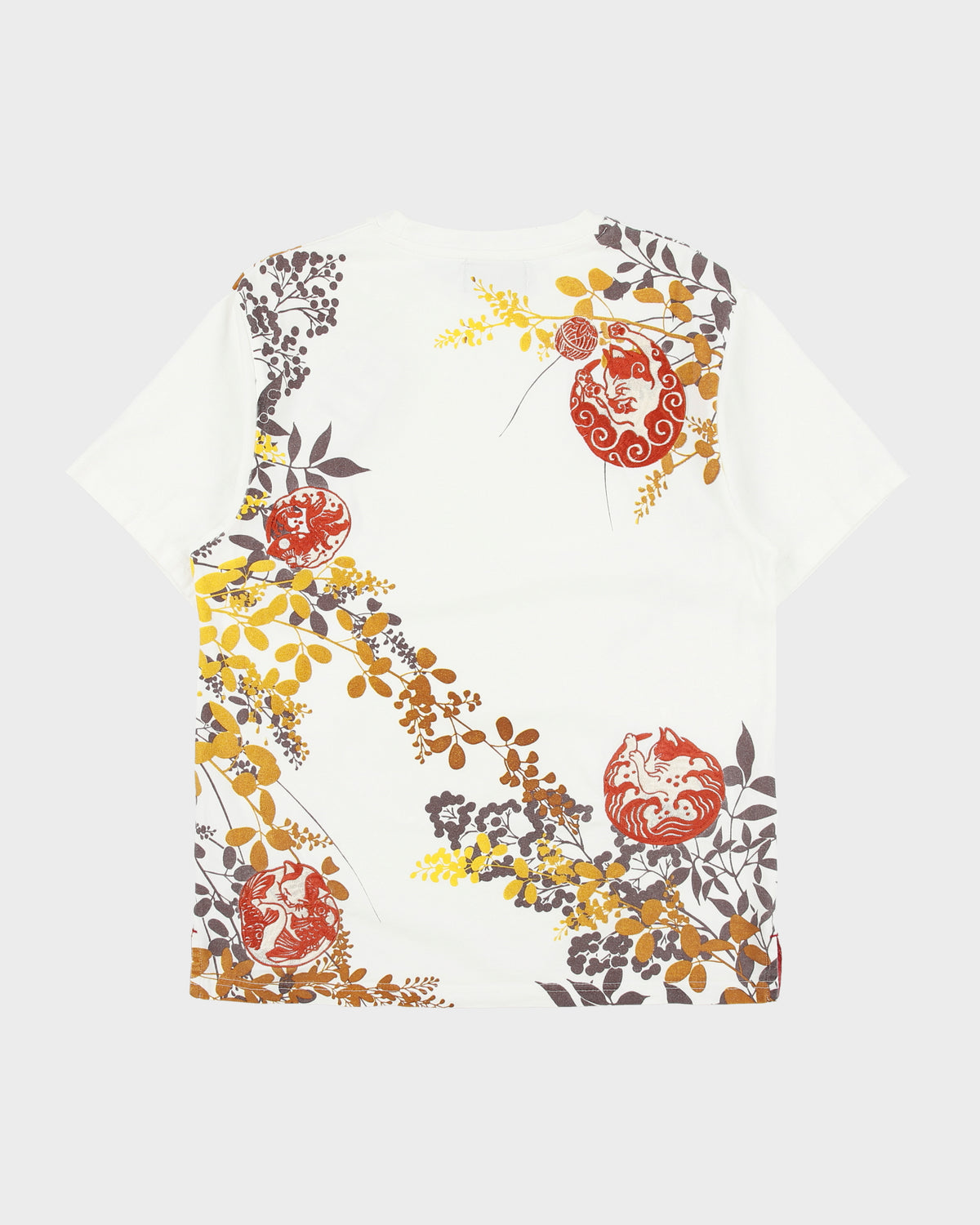 Vintage Y2K 00s Sukajan Embroidered Heavyweight Koi Carp Crewneck T-Shirt - M