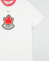 Vintage Y2K 00s Nike Centre Swoosh Canada Heavyweight Made In America Crewneck T-Shirt - L