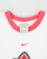 Vintage Y2K 00s Nike Centre Swoosh Canada Heavyweight Made In America Crewneck T-Shirt - L