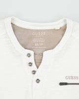 Vintage Y2K 00s Guess Jeans Heavyweight Layered Crewneck Long Sleeve Henley T-Shirt - XS