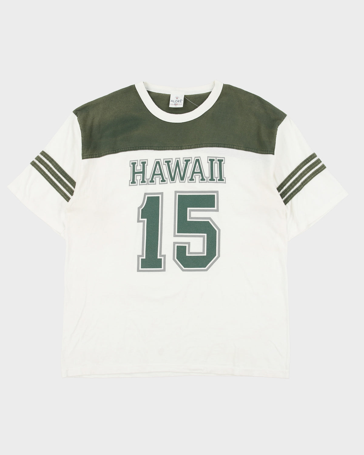 Vintage 1990s Alore Heavyweight Hawaii Football Single Stitch Made In USA Crewneck T-Shirt - XL