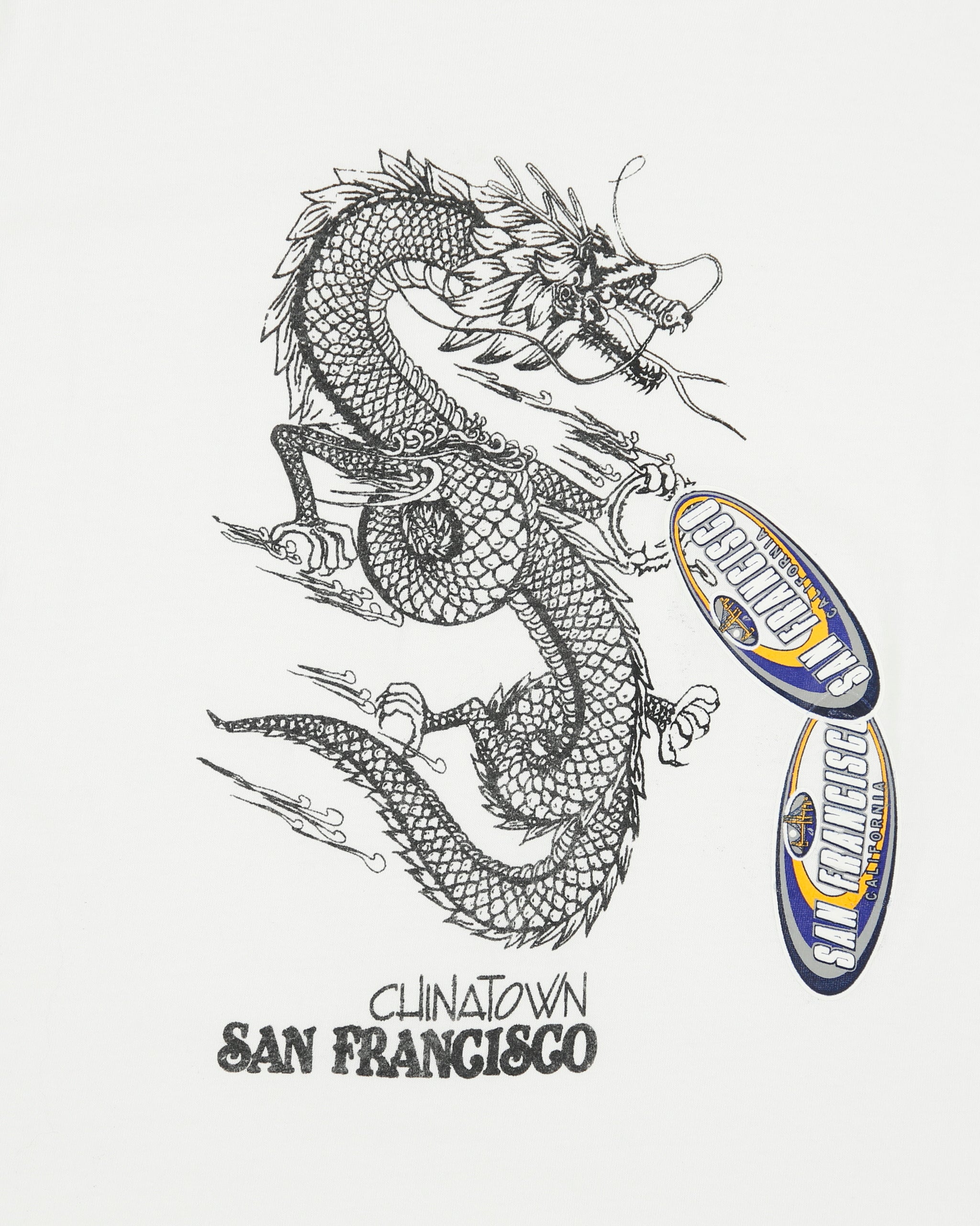 Vintage Y2K 00s China Town San Francisco Heavyweight Crewneck T-Shirt - XL