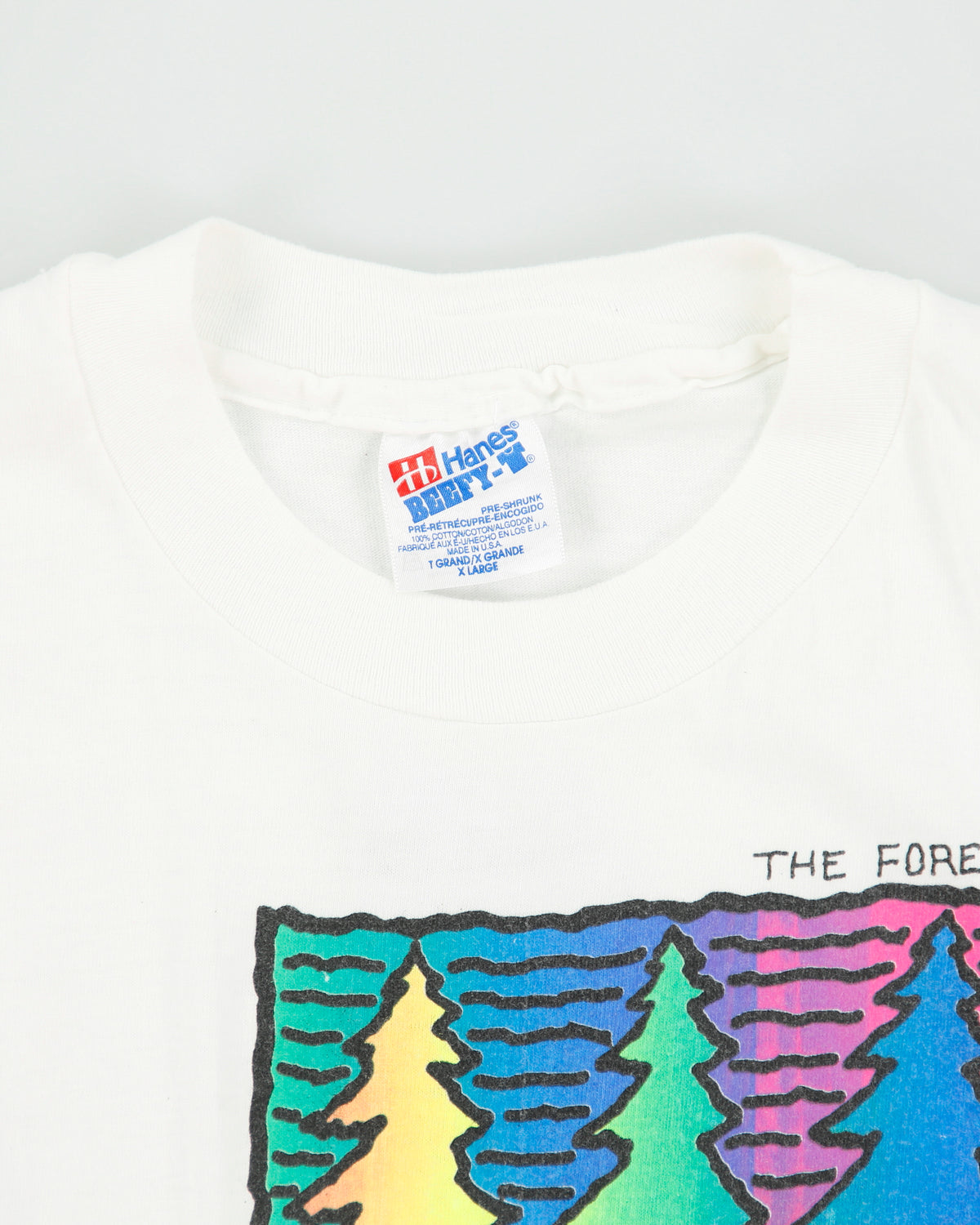 Vintage 1991 The Forest Alliance By Santini Heavyweight Hanes Beefy Single Stitch Made In USA Crewneck T-Shirt - XL