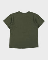 Vintage Y2K 00s Red Stripe Jamaica Khaki Heavyweight Crewneck T-Shirt - M