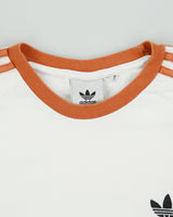 Vintage Adidas Originals Tan 3-Stripe Heavyweight Long Sleeve Crewneck T-Shirt - M