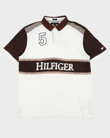 Vintage Tommy Hilfiger Embroidered Preppy Custom Fit Short Sleeve Polo Shirt - XXL