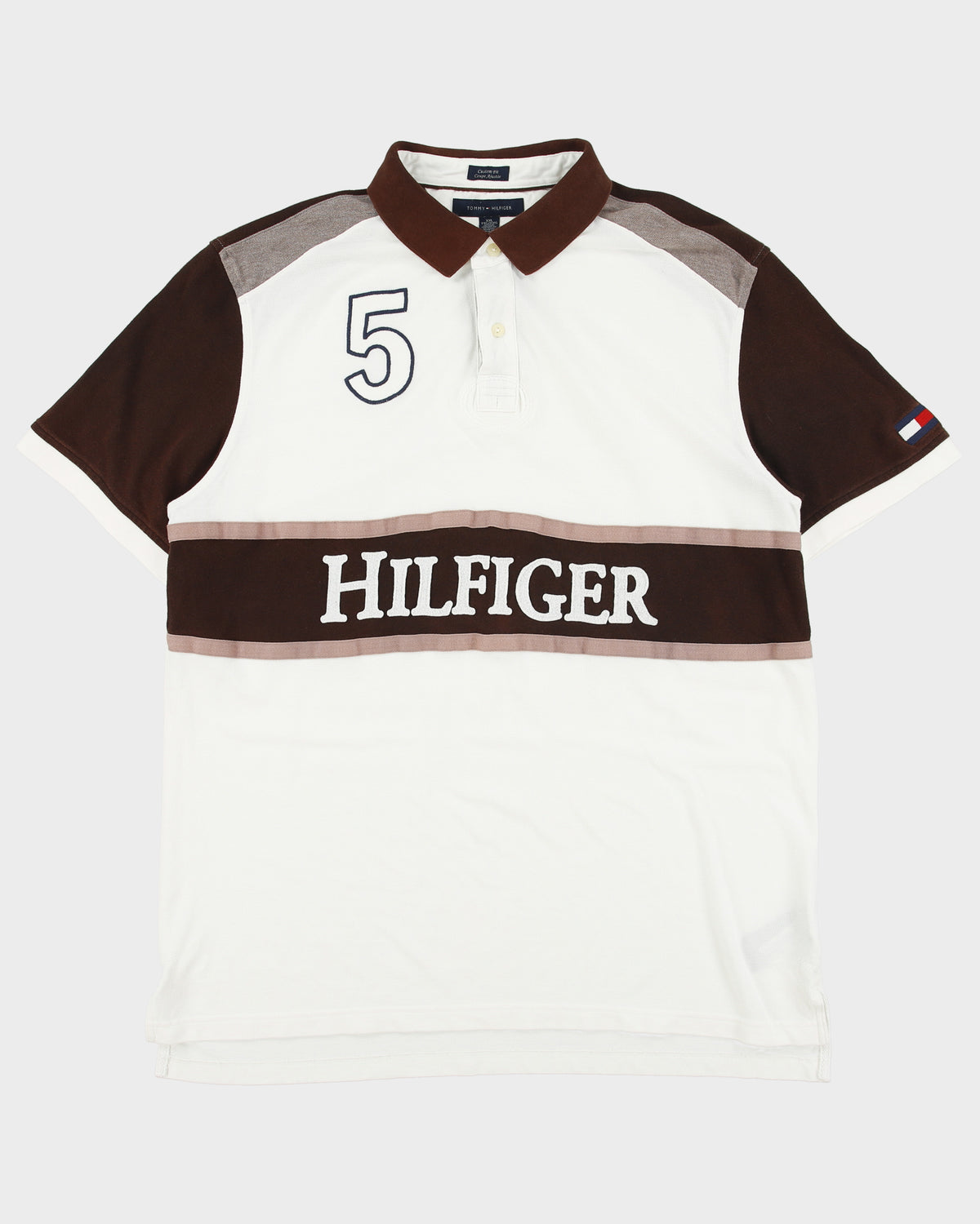 Vintage Tommy Hilfiger Embroidered Preppy Custom Fit Short Sleeve Polo Shirt - XXL