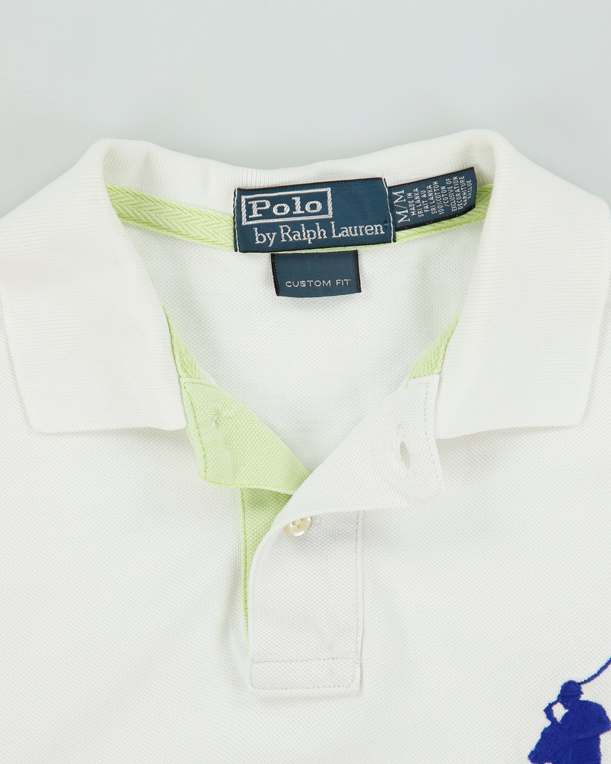 Vintage Y2K 00s Polo Ralph Lauren Big Pony Custom Fit Short Sleeve Polo Shirt - M