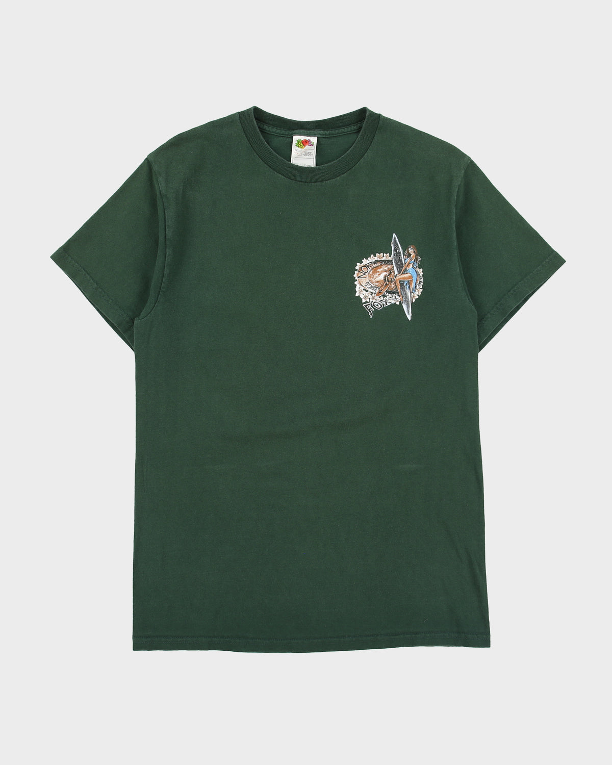 Vintage 2001 Y2K Foxy North Shore Hawaii Heavyweight Crewneck T-Shirt - M