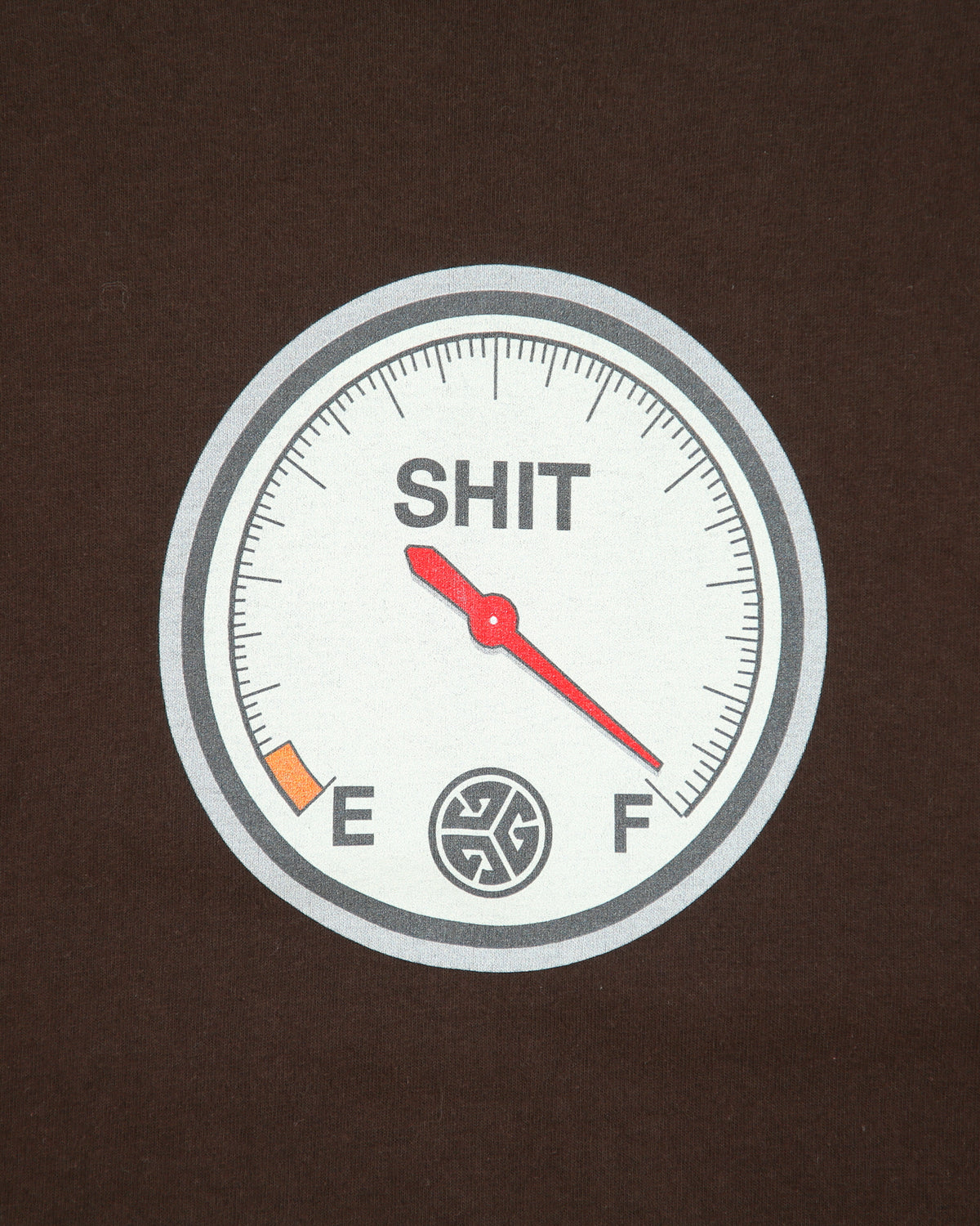 Vintage Y2K 00s Comedy Fuel Gauge Heavyweight Gildan Ultra Crewneck T-Shirt - M