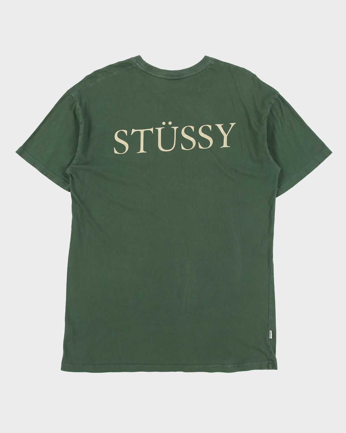 Vintage 2002 Y2K Stussy Embroidered 'Stucci' Crewneck T-Shirt - S