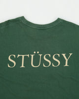 Vintage 2002 Y2K Stussy Embroidered 'Stucci' Crewneck T-Shirt - S